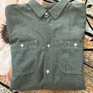 Carhartt WIP Alex Shirt Mens Large Green Utility Overshirt Heavyweight Cotton